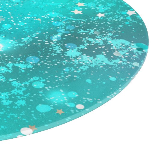 ミントターコイズフォイルの背景 カッティングボード (角)