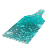 ミントターコイズフォイルの背景 カッティングボード (角)