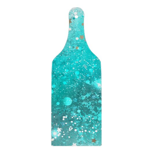 ミントターコイズフォイルの背景 カッティングボード (正面)