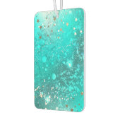 ミントターコイズフォイルの背景 カーエアーフレッシュナー (左)