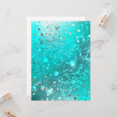 ミントターコイズフォイルの背景 カード (正面/裏面インサイチュ)