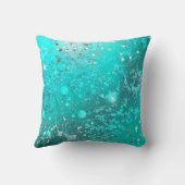 ミントターコイズフォイルの背景 クッション (裏面)