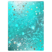 ミントターコイズフォイルの背景 クリップボード (裏面)