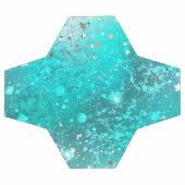 ミントターコイズフォイルの背景 サッカーボール (フラット)