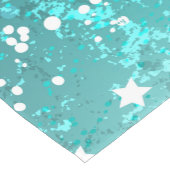 ミントターコイズフォイルの背景 ショートテーブルランナー (コーナー)