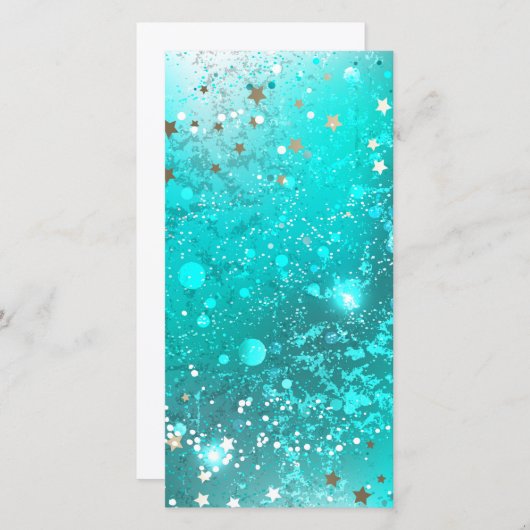 ミントターコイズフォイルの背景 シーズンカード (正面/裏面)