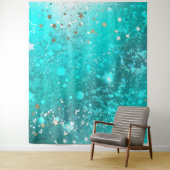 ミントターコイズフォイルの背景 タペストリー (インサイチュ)
