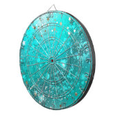 ミントターコイズフォイルの背景 ダーツボード (正面右)