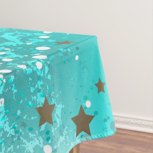 ミントターコイズフォイルの背景 テーブルクロス (インサイチュ)