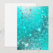 ミントターコイズフォイルの背景 ノートカード (正面/裏面)