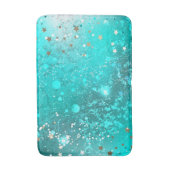 ミントターコイズフォイルの背景 バスマット (正面縦)