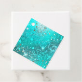 ミントターコイズフォイルの背景 フェイバータグ (インサイチュ)