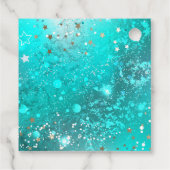 ミントターコイズフォイルの背景 フェイバータグ (裏面)