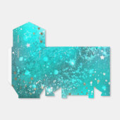 ミントターコイズフォイルの背景 フェイバーボックス (折り畳みなし)