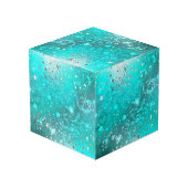 ミントターコイズフォイルの背景 フォトキューブ (裏面アングル)