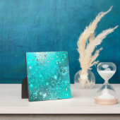 ミントターコイズフォイルの背景 フォトプラーク (インサイチュ)