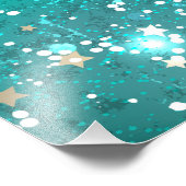 ミントターコイズフォイルの背景 フォトプリント            (角)