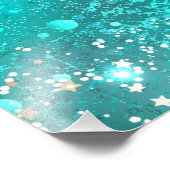 ミントターコイズフォイルの背景 フォトプリント            (角)