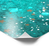 ミントターコイズフォイルの背景 フォトプリント (角)