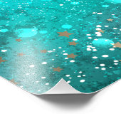 ミントターコイズフォイルの背景 フォトプリント            (角)