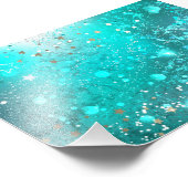 ミントターコイズフォイルの背景 フォトプリント            (角)