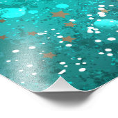 ミントターコイズフォイルの背景 フォトプリント            (角)