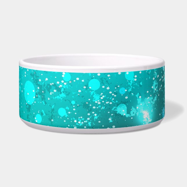 ミントターコイズフォイルの背景 ボウル (正面)