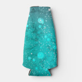 ミントターコイズフォイルの背景 ボトルクーラー (正面)