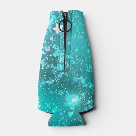 ミントターコイズフォイルの背景 ボトルクーラー (裏面)