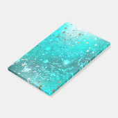 ミントターコイズフォイルの背景 ポストイット (アングル)