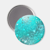 ミントターコイズフォイルの背景 マグネット (正面/裏面)