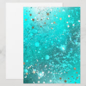 ミントターコイズフォイルの背景 メニュー (正面/裏面)