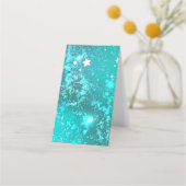 ミントターコイズフォイルの背景 ロイヤリティカード (正面)
