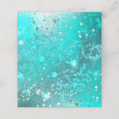 ミントターコイズフォイルの背景 ロイヤリティカード (外部開封)