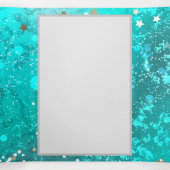 ミントターコイズフォイルの背景 三つ折りプログラム (内部中)