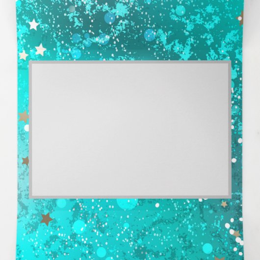 ミントターコイズフォイルの背景 三つ折りプログラム (内部中)