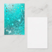 ミントターコイズフォイルの背景 割引カード (正面/裏面)