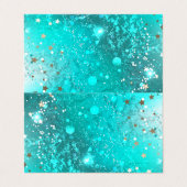 ミントターコイズフォイルの背景 名刺 (外部フラット)