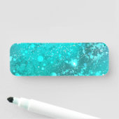 ミントターコイズフォイルの背景 名札 (インサイチュ)