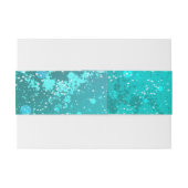 ミントターコイズフォイルの背景 招待状ベリーバンド (裏面例)