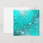 ミントターコイズフォイルの背景 案内状 (正面/裏面)