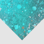 ミントターコイズフォイルの背景 薄葉紙 (詳細)