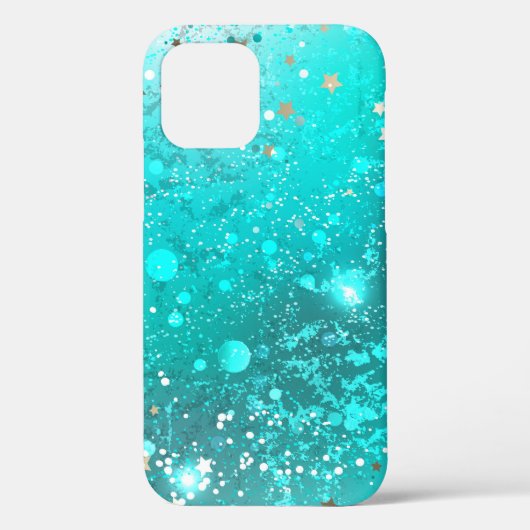 ミントターコイズフォイルの背景 Case-Mate iPhoneケース (裏面)