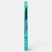 ミントターコイズフォイルの背景 Case-Mate iPhoneケース (裏面/左)