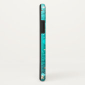 ミントターコイズフォイルの背景 Case-Mate iPhoneケース (裏面/右)