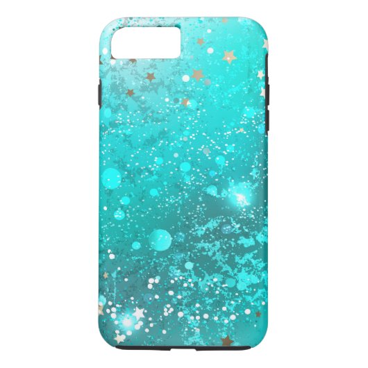 ミントターコイズフォイルの背景 Case-Mate iPhoneケース (裏面)