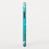 ミントターコイズフォイルの背景 Case-Mate iPhoneケース (裏面/右)