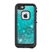 ミントターコイズフォイルの背景 LifeProof iPhoneケース (裏面)