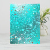 ミントターコイズフォイル背景 セーブザデート (スタンド正面)