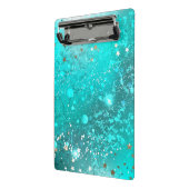 ミントターコイズフォイル背景 ミニクリップボード (アングル2)